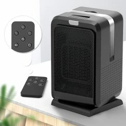 Best deal 🧨 1000W Cool Warm Dual-Purpose Electric Heater, Portable Home Office Smart Air Heater, Silent Shaking Head, Remote Control, EU Plug - White 👍 -Appliances Sales Store 1000W Cool Warm Dual Purpose Electric Heater White 517913 2