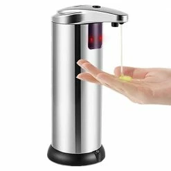 Outlet ✔️ 250ML Stainless Automatic Infrared Sensor Hand Sanitizer Soap Dispenser - Silver 🎁 -Appliances Sales Store 250ml stainless auto hand sanitizer soap dispenser silver 1574132662377