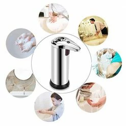 Outlet ✔️ 250ML Stainless Automatic Infrared Sensor Hand Sanitizer Soap Dispenser - Silver 🎁 -Appliances Sales Store 250ml stainless auto hand sanitizer soap dispenser silver 1574132662962