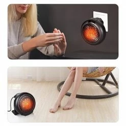 Best reviews of 🔥 400W Electric Fan Heater, Mini Portable Round Air Heater, Ceramic Heating Element Desktop Winter Warmer, LED Display - White 🤩 -Appliances Sales Store 400W Electric Fan Heater White 517434 2