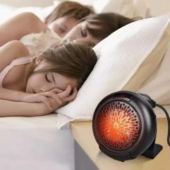 Best reviews of 🔥 400W Electric Fan Heater, Mini Portable Round Air Heater, Ceramic Heating Element Desktop Winter Warmer, LED Display - White 🤩 -Appliances Sales Store 400W Electric Fan Heater White 517434 3