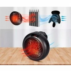 Best reviews of 🔥 400W Electric Fan Heater, Mini Portable Round Air Heater, Ceramic Heating Element Desktop Winter Warmer, LED Display - White 🤩 -Appliances Sales Store 400W Electric Fan Heater White 517434 4