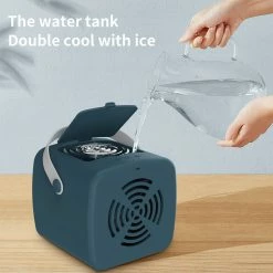 Coupon β Air Cooler Small Air Conditioner Fan Spray Humidification Refrigeration Aromatherapy Cooling Fan - Blue 𧨠11 Coupon β Air Cooler Small Air Conditioner Fan Spray Humidification Refrigeration Aromatherapy Cooling Fan - Blue 𧨠-Appliances Sales Store Air Cooler Small Air Conditioner Fan Blue 510143 4