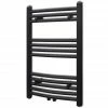 Best reviews of 🧨 Bathroom Heating Towel Rail Radiator Curve 500x764 mm Black ⭐
