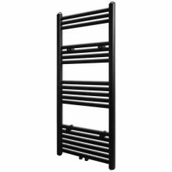 Hot Sale 🌟 Black Bathroom Central Heating Towel Rail Radiator 500x1160mm ✨