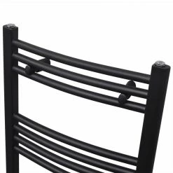 Hot Sale 🤩 Black Bathroom Central Heating Towel Rail Radiator Curve 480x480mm 🔥 -Appliances Sales Store Black Bathroom Central Heating Towel Rail Radiator Curve 480x480mm 427817 2