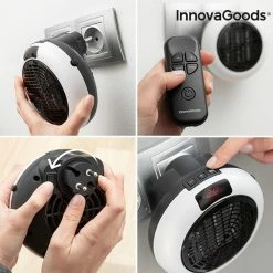 Deals ❤️ InnovaGoods 600W Electric Fan Heater, Mini Portable Plug-in Air Heater, Ceramic Heating Element, LED Display, Remote Control 🥰 10 Deals ❤️ InnovaGoods 600W Electric Fan Heater, Mini Portable Plug-in Air Heater, Ceramic Heating Element, LED Display, Remote Control 🥰 -Appliances Sales Store Calefactor Cer mico de Enchufe con Mando a Distancia InnovaGoods 600W 517102 2