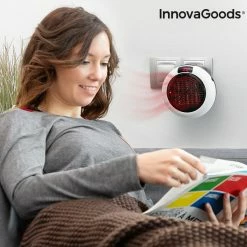 Deals ❤️ InnovaGoods 600W Electric Fan Heater, Mini Portable Plug-in Air Heater, Ceramic Heating Element, LED Display, Remote Control 🥰 13 Deals ❤️ InnovaGoods 600W Electric Fan Heater, Mini Portable Plug-in Air Heater, Ceramic Heating Element, LED Display, Remote Control 🥰 -Appliances Sales Store Calefactor Cer mico de Enchufe con Mando a Distancia InnovaGoods 600W 517102 5