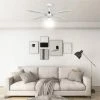 Promo 🎁 Ceiling Fan with Light 106 cm White ⭐ -Appliances Sales Store Ceiling Fan with Light 106 cm White 466416 2