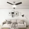 Outlet 😍 Ceiling Fan with Light and Remote Control 108 cm Dark Brown ⭐ -Appliances Sales Store Ceiling Fan with Light and Remote Control 108 cm Dark Brown 466430 2