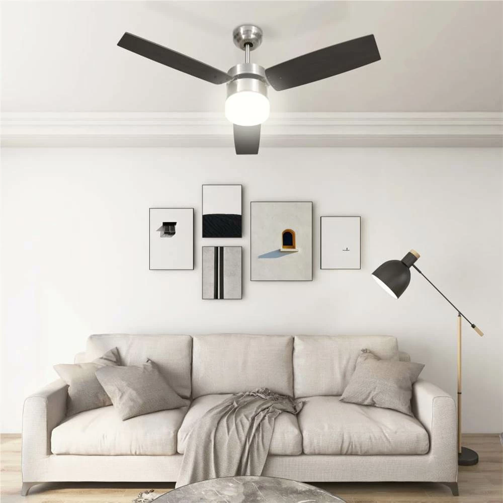 Outlet π Ceiling Fan with Light and Remote Control 108 cm Dark Brown β 3 Outlet π Ceiling Fan with Light and Remote Control 108 cm Dark Brown β