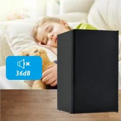 Promo ⭐ Mini Fridge with Refrigerator, Freezer and Reversible Door, 5 Settings Temperature Adjustable, for Kitchen, Bedroom, Dorm, Apartment, Bar, Office, RV - Black 😍 -Appliances Sales Store Compact refrigerator with freezer Energy Star 3 2 Cu ft Mini Fridge with Reversible Door 5 Settings Temperature Adjustable for Kitchen Bedroom Dorm Apartment Bar Office RV 461263 1