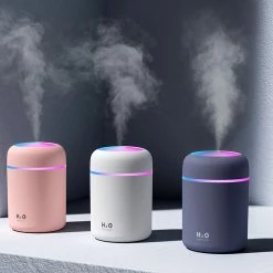 Discount 😀 Creative 300ML Dazzle Cup Air Humidifier USB Color Cycling Table Top Home Car Air Humidifier - White ✔️ -Appliances Sales Store Creative 300ML Dazzle Cup Air Humidifier 500056 4