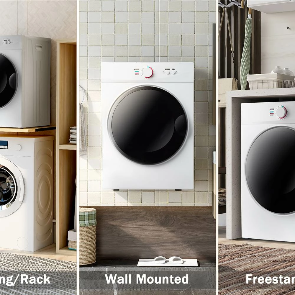 Best deal π₯ Portable Smart Dryer 1020W Power 5 Drying Modes Knob Control Capacity 6.6LBS, for Family, Dormitories, Apartments, RVs - White π 4 Best deal π₯ Portable Smart Dryer 1020W Power 5 Drying Modes Knob Control Capacity 6.6LBS, for Family, Dormitories, Apartments, RVs - White π - Image 2