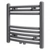 Wholesale 😀 Grey Bathroom Central Heating Towel Rail Radiator Curve 480x480mm ⌛ -Appliances Sales Store Grey Bathroom Central Heating Towel Rail Radiator Curve 480x480mm 427707 0