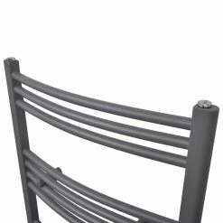 Wholesale 😀 Grey Bathroom Central Heating Towel Rail Radiator Curve 480x480mm ⌛ -Appliances Sales Store Grey Bathroom Central Heating Towel Rail Radiator Curve 480x480mm 427707 2