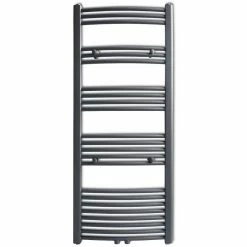 Best reviews of 💯 Grey Bathroom Central Heating Towel Rail Radiator Curve 600x1424mm 👏 -Appliances Sales Store Grey Bathroom Central Heating Towel Rail Radiator Curve 600x1424mm 427719 1