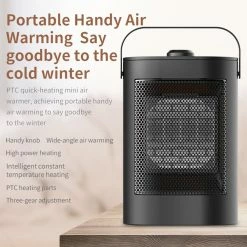 Best deal 🥰 HQ-YND-900D 1500W Portable Vertical Mini Electric Heater, PTC Ceramic Flame Retardant Space Heater, 3-Gear Adjustment - UK Plug ✔️ -Appliances Sales Store HQ YND 900D 1500W Portable Vertical Mini Electric Heater UK Plug 512222 4