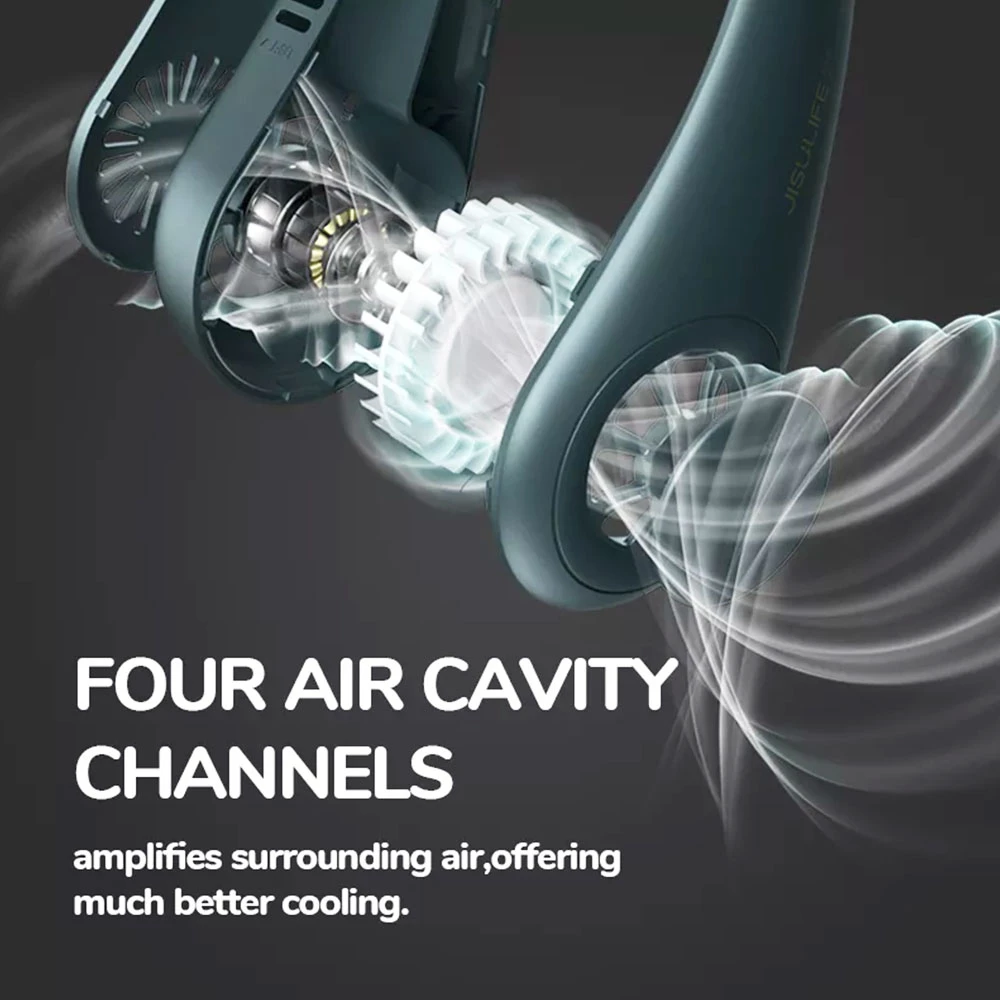 Cheap 👏 JISULIFE F12 Mini Neck Fan Portable Bladeless USB Rechargeable Mute Sports Fans for Outdoor Ventilador Portatil Abanicos 🌟 8 Cheap 👏 JISULIFE F12 Mini Neck Fan Portable Bladeless USB Rechargeable Mute Sports Fans for Outdoor Ventilador Portatil Abanicos 🌟 - Image 6