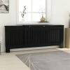 Best Sale 😍 MDF Radiator Cover Black 205 cm 🌟 -Appliances Sales Store MDF Radiator Cover Black 205 cm 466675 0