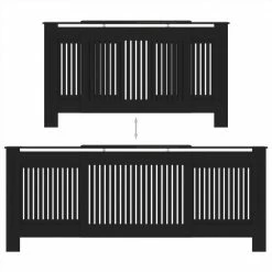 Best Sale 😍 MDF Radiator Cover Black 205 cm 🌟 -Appliances Sales Store MDF Radiator Cover Black 205 cm 466675 4