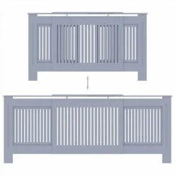 Wholesale 😍 MDF Radiator Cover Grey 205 cm 🔥 -Appliances Sales Store MDF Radiator Cover Grey 205 cm 466486 4