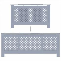 Best deal 🤩 MDF Radiator Cover Grey 205 cm 🤩 -Appliances Sales Store MDF Radiator Cover Grey 205 cm 467434 4