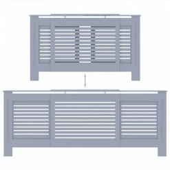 Coupon 🎉 MDF Radiator Cover Grey 205 cm 🎁 -Appliances Sales Store MDF Radiator Cover Grey 205 cm 467735 4