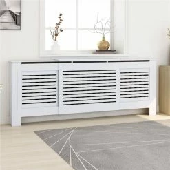 New ๐ฅฐ MDF Radiator Cover White 205 cm ๐คฉ