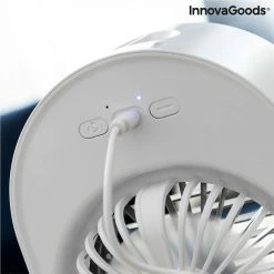 New 🥰 Mini Ultrasound Air Cooler-Humidifier with Multicolour LED Light 3 Adjustable Speeds 200ml Capacity 🎁 -Appliances Sales Store Mini Ultrasound Air Cooler Humidifier with LED Koolizer InnovaGoods 507581 2