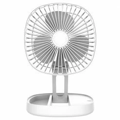 Cheap 🧨 Multifunction Folding Fan, 3 Levels Speed, Aromatherapy Cooling Fan, 1200mAh Battery, USB Charging, Low Noise - White 💯