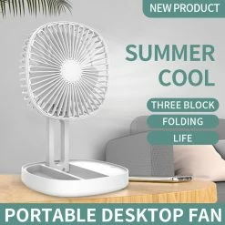 Cheap 🧨 Multifunction Folding Fan, 3 Levels Speed, Aromatherapy Cooling Fan, 1200mAh Battery, USB Charging, Low Noise - White 💯 -Appliances Sales Store Multifunction Folding Fan with 3 Levels Speed White 510808 4