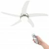 New 🎉 Ornate Ceiling Fan with Light 128 cm White 🥰 -Appliances Sales Store Ornate Ceiling Fan with Light 128 cm White 428452 0