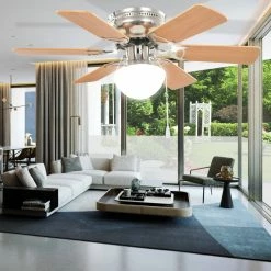 Best reviews of 👏 Ornate Ceiling Fan with Light 82 cm Light Brown 😀 -Appliances Sales Store Ornate Ceiling Fan with Light 82 cm Light Brown 427616 3