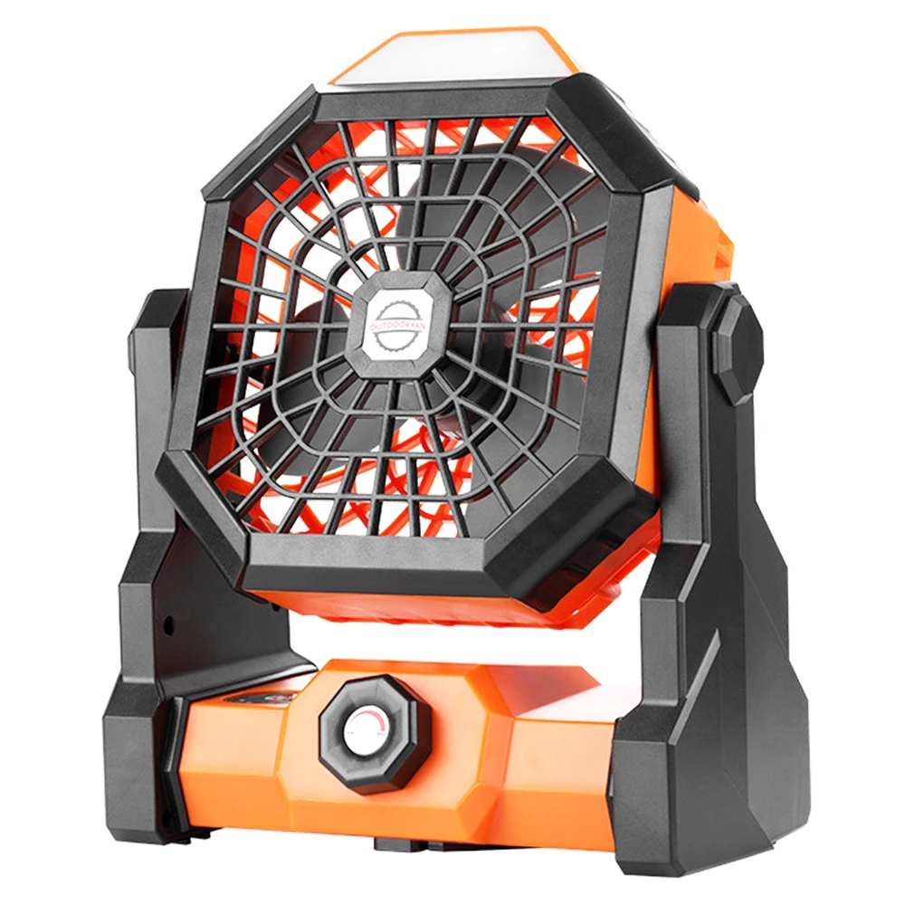 New π Portable High-Power Charging Fan, Outdoor Fan Stepless Speed Regulation with 3-Mode LED Light for Camping & Lighting π 4 New π Portable High-Power Charging Fan, Outdoor Fan Stepless Speed Regulation with 3-Mode LED Light for Camping & Lighting π - Image 2