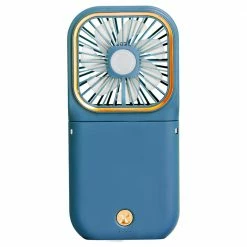 Coupon 🥰 Portable Mini Fan USB Rechargeable Fan with Neck lanyard 5 IN 1 as Power Bank Phone Holder Handheld Fan ✔️