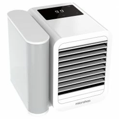 Promo ✔️ Portable 🌞 Summer Air Conditioning Fan from Xiaomi Youpin Refrigeration Humidification Purification Three-in-one Adjustable Wind Speed Angle 1000ml Removable Water Tank USB Type-C Interface - White 😍