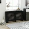 New 😀 Radiator Cover Black 152x19x81 cm MDF 👍 1 New 😀 Radiator Cover Black 152x19x81 cm MDF 👍 -Appliances Sales Store Radiator Cover Black 152x19x81 cm MDF 487373 0
