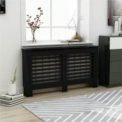 Appliances Sales Store 17 New 😀 Radiator Cover Black 152x19x81 cm MDF 👍