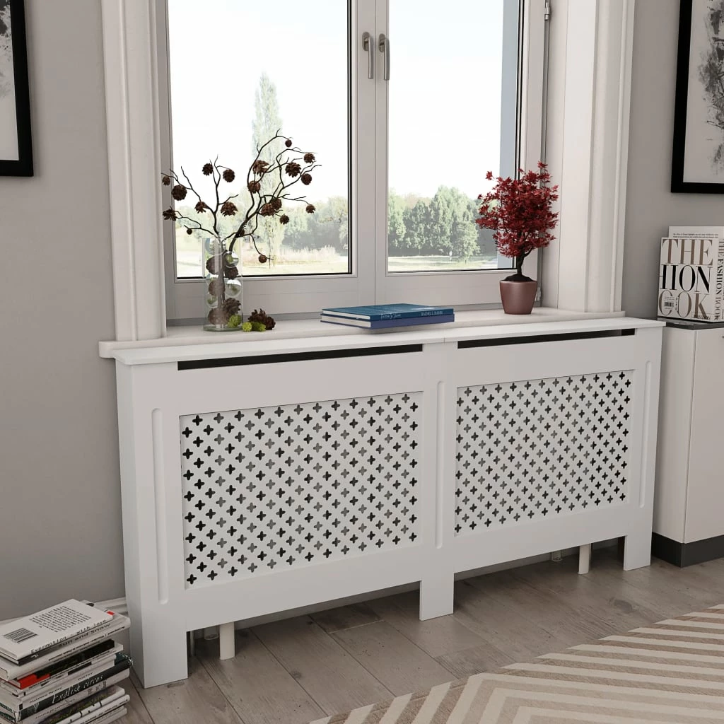 Best deal ๐ Radiator Cover White 172x19x81.5 cm MDF ๐ 3 Best deal ๐ Radiator Cover White 172x19x81.5 cm MDF ๐