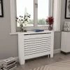 Coupon 🔥 Radiator Covers 2 pcs White 112x19x81.5 cm MDF 🎁 -Appliances Sales Store Radiator Covers 2 pcs White 112x19x81 5 cm MDF 428903 0