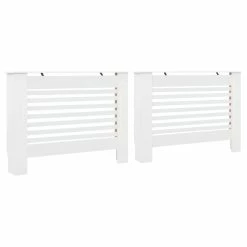Coupon π₯ Radiator Covers 2 pcs White 112x19x81.5 cm MDF π 9 Coupon π₯ Radiator Covers 2 pcs White 112x19x81.5 cm MDF π -Appliances Sales Store Radiator Covers 2 pcs White 112x19x81 5 cm MDF 428903 1