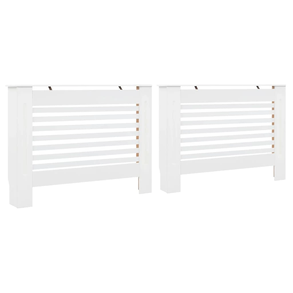 Coupon π₯ Radiator Covers 2 pcs White 112x19x81.5 cm MDF π 4 Coupon π₯ Radiator Covers 2 pcs White 112x19x81.5 cm MDF π - Image 2
