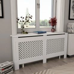 Appliances Sales Store -Appliances Sales Store Radiator Covers 2 pcs White 172x19x81 5 cm MDF 428904 1