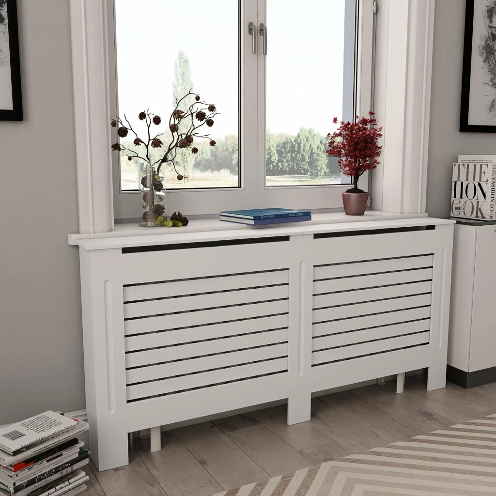 New 🔥 Radiator Covers 2 pcs White 172x19x81.5 cm MDF ❤️ 3 New 🔥 Radiator Covers 2 pcs White 172x19x81.5 cm MDF ❤️