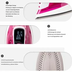 Wholesale 🔥 Sonifer SF9025 2400W Clothes Steam Iron with LCD Display, Household Fabric Electric Iron, 11 Selectable Ironing Programs ⭐ -Appliances Sales Store Sonifer SF9025 2400W Clothes Steam Iron 507629 5