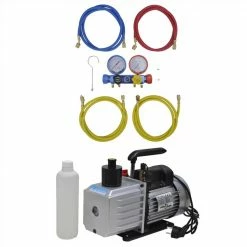Cheap 🥰 Vacuum Pump with 4-way Manifold Gauge Set for Air Conditioning ✔️