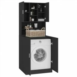 Cheap 😍 Washing Machine Cabinet Black 🧨 -Appliances Sales Store Washing Machine Cabinet Black 483640 3