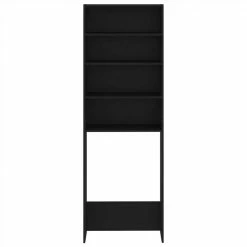 Best Pirce 🎁 Washing Machine Cabinet Black 64x24x190 cm 🌟 -Appliances Sales Store Washing Machine Cabinet Black 64x24x190 cm 486785 5