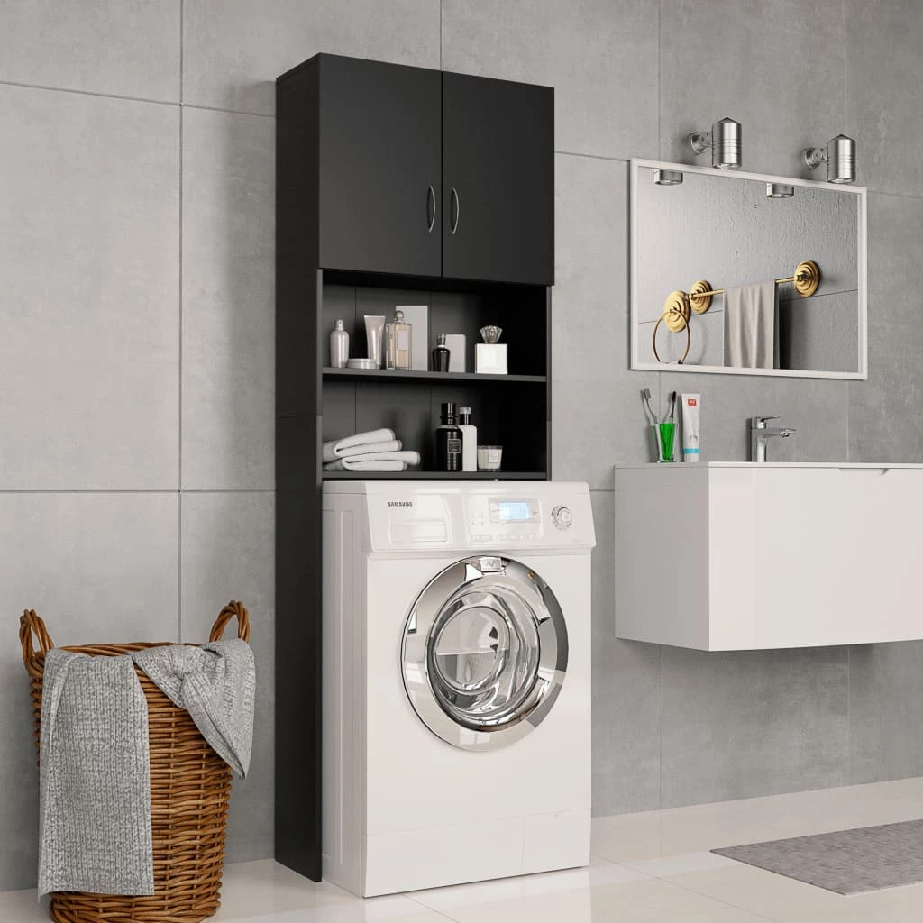 Best reviews of 𧨠Washing Machine Cabinet Black 64x25.5x190 cm Chipboard π 3 Best reviews of 𧨠Washing Machine Cabinet Black 64x25.5x190 cm Chipboard π